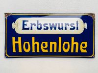 ‼️ EMAILSCHILD Hohenlohe Erbswurst Emailleschild um 1920 Saarland - Schiffweiler Vorschau