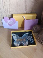 Muttertag Geschenk Set Schmetterling Deko kette in Rosa und Gelb Aachen - Verlautenheide Vorschau