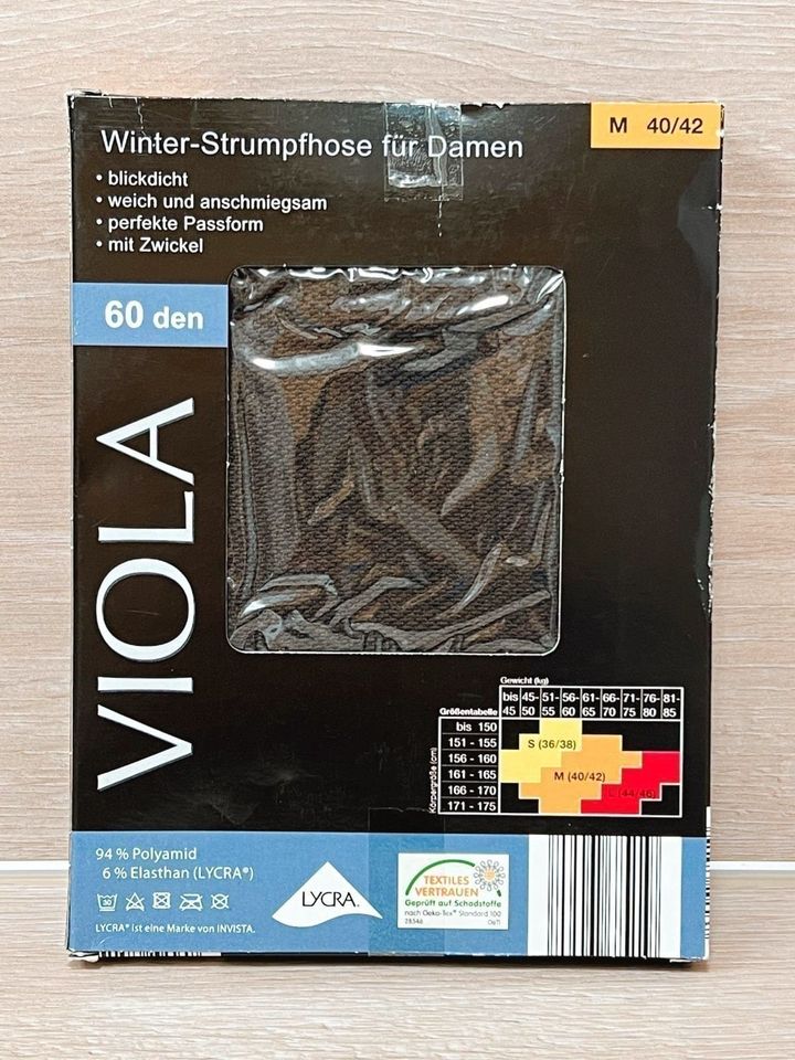 Viola Damen Winter - Strumpfhose Gr. M 40/42 NEU / OVP 60 den in Meiningen