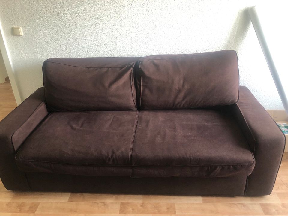 Braune Couch - Schlafsofa Ikea in Greifswald
