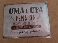 Blechschild Pension Oma & Opa Leipzig - Engelsdorf Vorschau