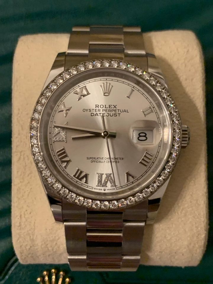 ROLEX ❤️ Datejust 36, Edelstahl, Weißgold mit Diamanten,126284RBR in Markkleeberg