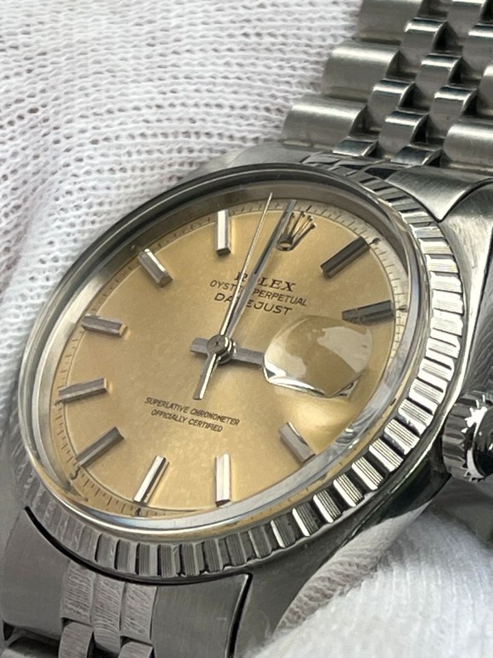 Rolex Datejust 1603 Vintage 1967 36mm Pie Pan Patina Blatt in Hofheim am Taunus