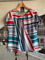 Benetton, Shirt, weiß türkis rot grau gestreift, kurzarm, Gr. S Leipzig - Schönefeld-Abtnaundorf Vorschau