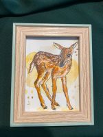 Bambi (kleines Reh), Elefant & Hase, Sprüche (gemaltes Aquarell Niedersachsen - Lauenbrück Vorschau