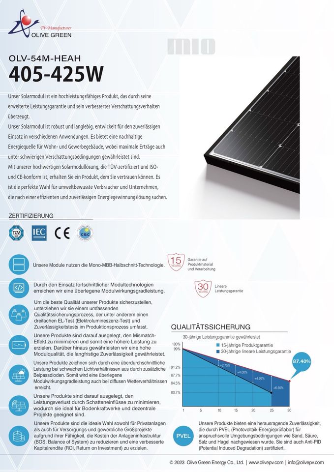 Balkonkraftwerk 800W inkl. Wechselrichter+Module+Befestigung in Bad Zwischenahn