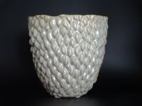 Strukturierte Blubber Vase Keramik Creme glänzend Neuware Wiesbaden - Erbenheim Vorschau
