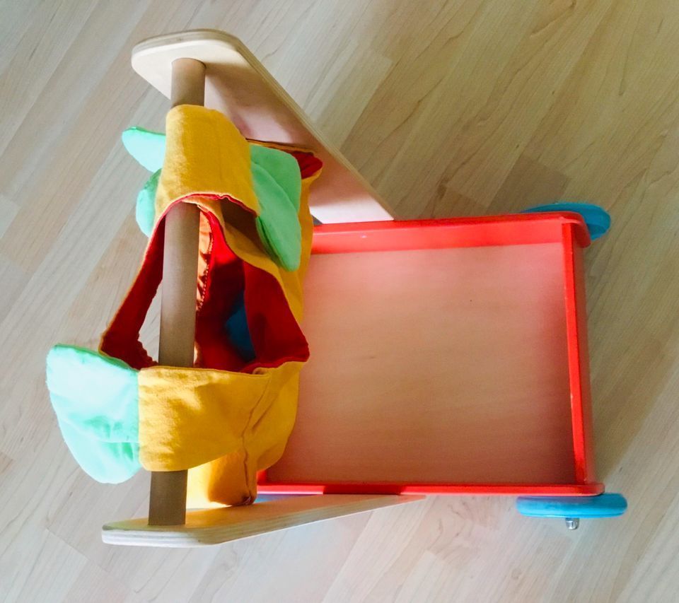 Lauflernwagen Puppenwagen Lauflhilfe Spielzeug Bunt orange Holz in Dortmund