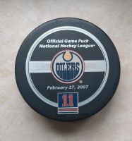 Official Game Puck Messier NHL Edmonton Oilers Puk Eishockeypuck Thüringen - Meiningen Vorschau