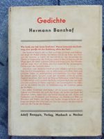 Buch Gedichte von Hermann Banzhaf von 1932 (altdeutsche Schrift) Sachsen - Coswig Vorschau