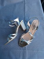 Sandalette 40  Schuhe Silber Glitzer Absatz Bochum - Bochum-Süd Vorschau