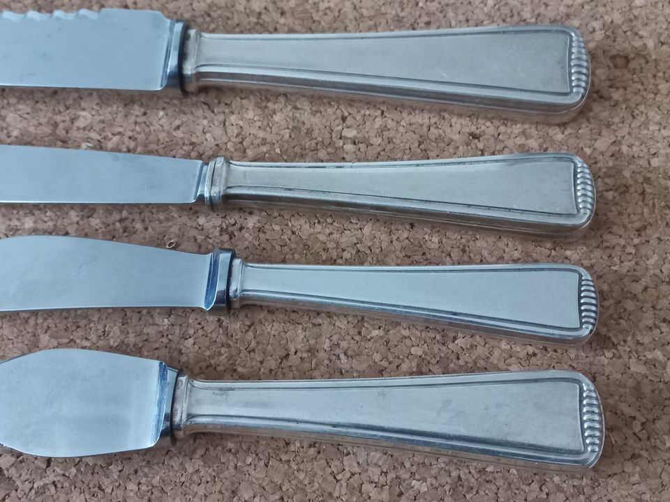 4 ALTE SILBER SERVIERBESTECK BROTMESSER BUTTERMESSER Käsemesser in Landshut