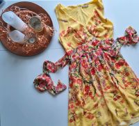 Sommerkleid Gelb mit Blumenprint Sachsen - Bennewitz (bei Wurzen) Vorschau