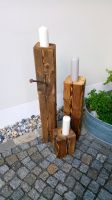VINTAGE Massivholz Windlicht Kerzenständer Kerzenhalter Balken Nürnberg (Mittelfr) - Aussenstadt-Sued Vorschau