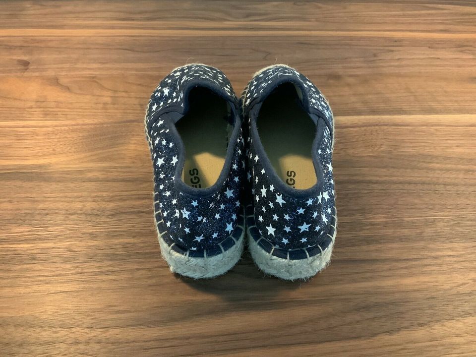 Chillegs Espadrilles Schuhe Damen Gr. 40 blau Sterne Glitzer in Staufen im Breisgau