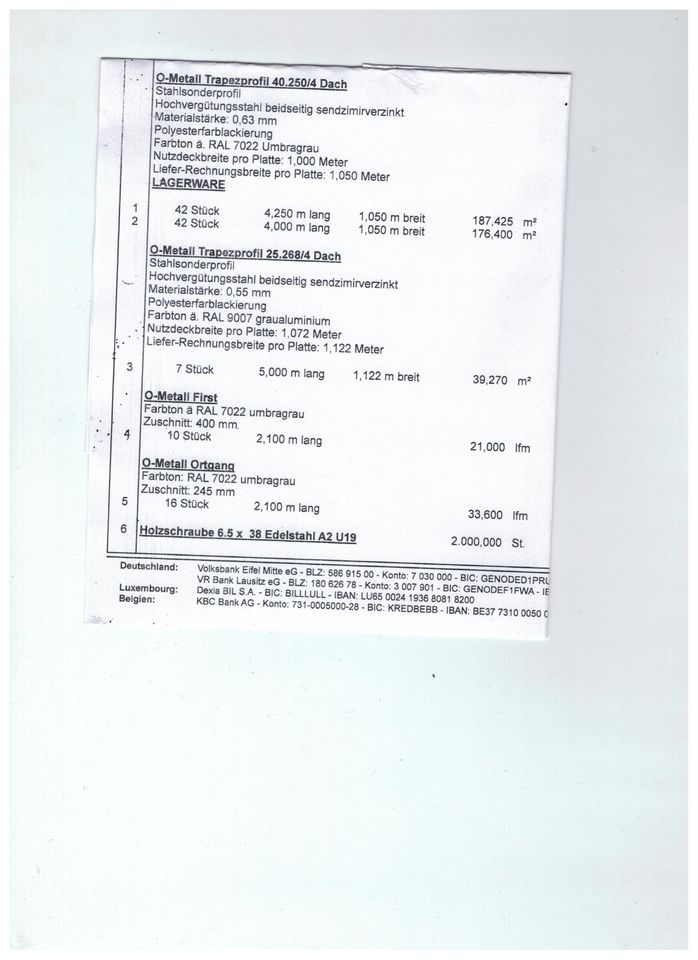 Trapezblech Dachplatten extra dick für Solaraufbau in Doberlug-Kirchhain