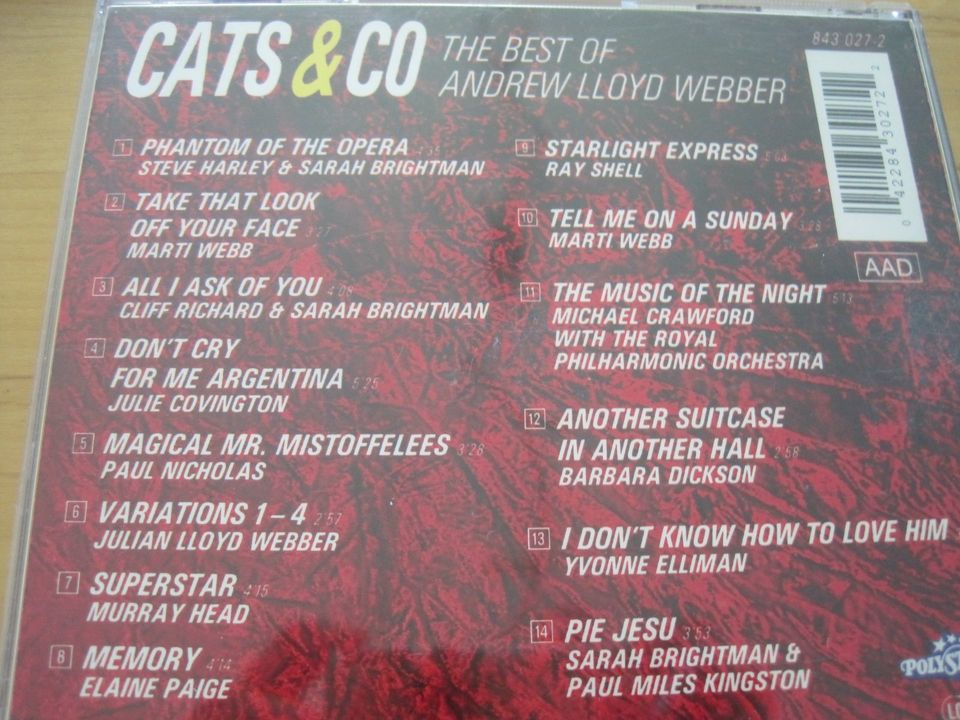 Musical CD Cats & Co Starlight Express Miss Saigon Webber CDs in Inden