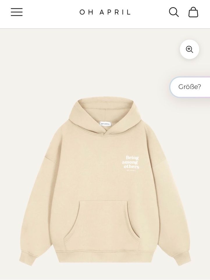 Oh April Hoodie beige M in Karlsruhe