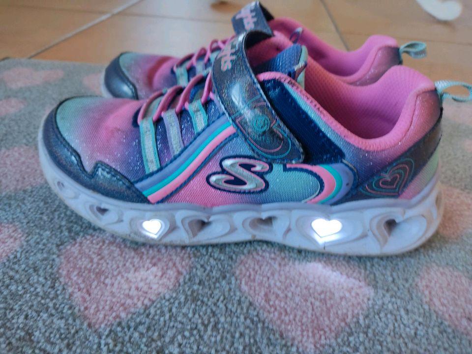 TOP SKECHERS HEART LIGHTS, Gr. 35, lila, türkis, blinken in Berglen