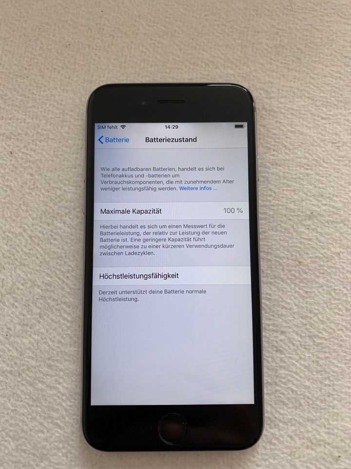 iPhone 6 Spacegrau - 16 Gb - 100% Akkuzustand - guter Zustand in München