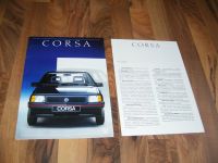 Opel Corsa A Prospekt von 1/1988 und separate Liste!! Niedersachsen - Bovenden Vorschau