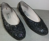 Ballerina Pumps schwarz Glitzer Pailletten Eurostyle Echtleder 5 Niedersachsen - Lehrte Vorschau