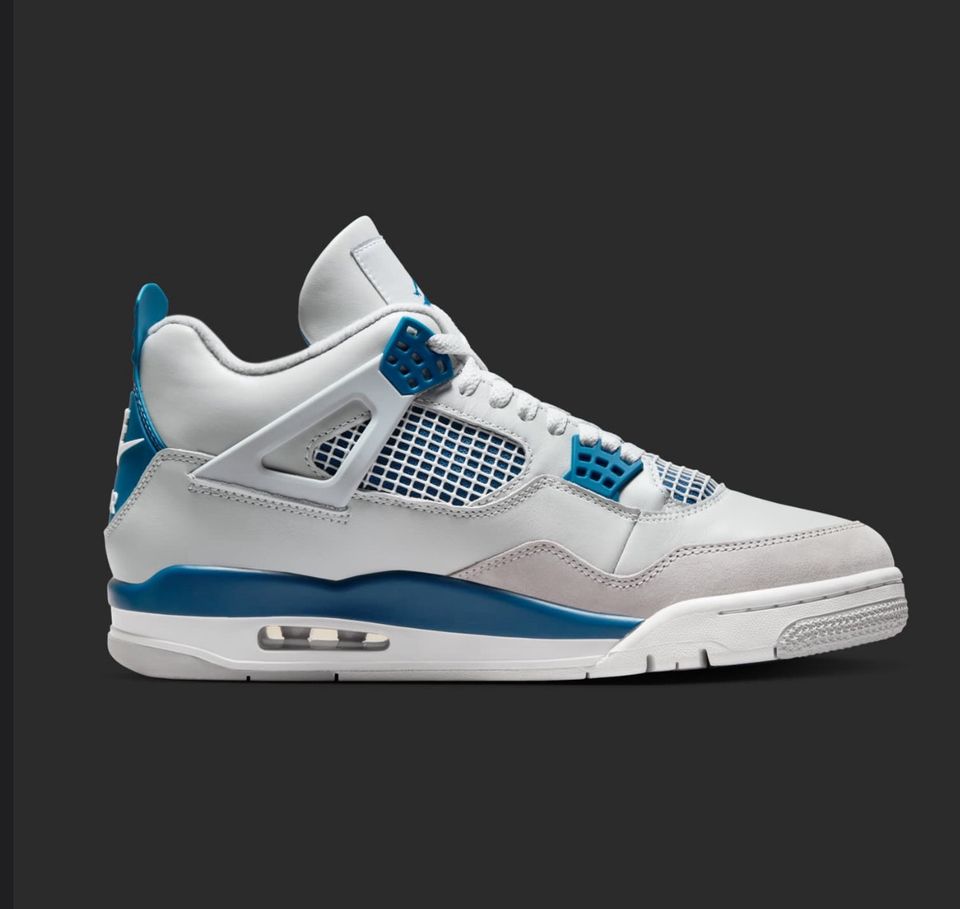 Jordan 4 Retro  OFF-WHITE/MILITARY BLUE, Gr.46 US12 in Wuppertal