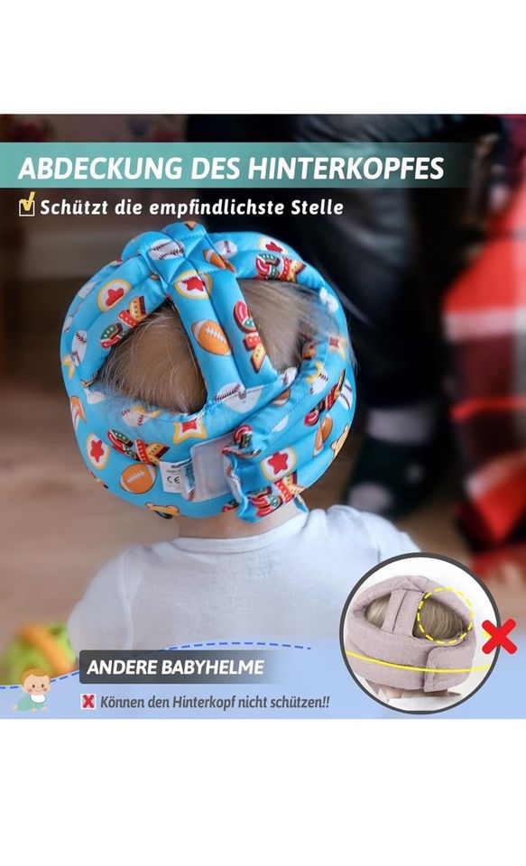 Kopfschutz Baby, Anti-Kollision Baby Helm 6-24 Monate in Neverin