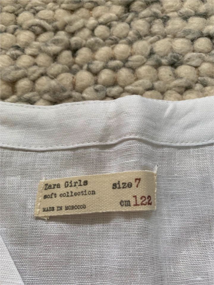 Zara Leinenbluse 122, weißes Top, Oberteil Zara, neu in Böblingen