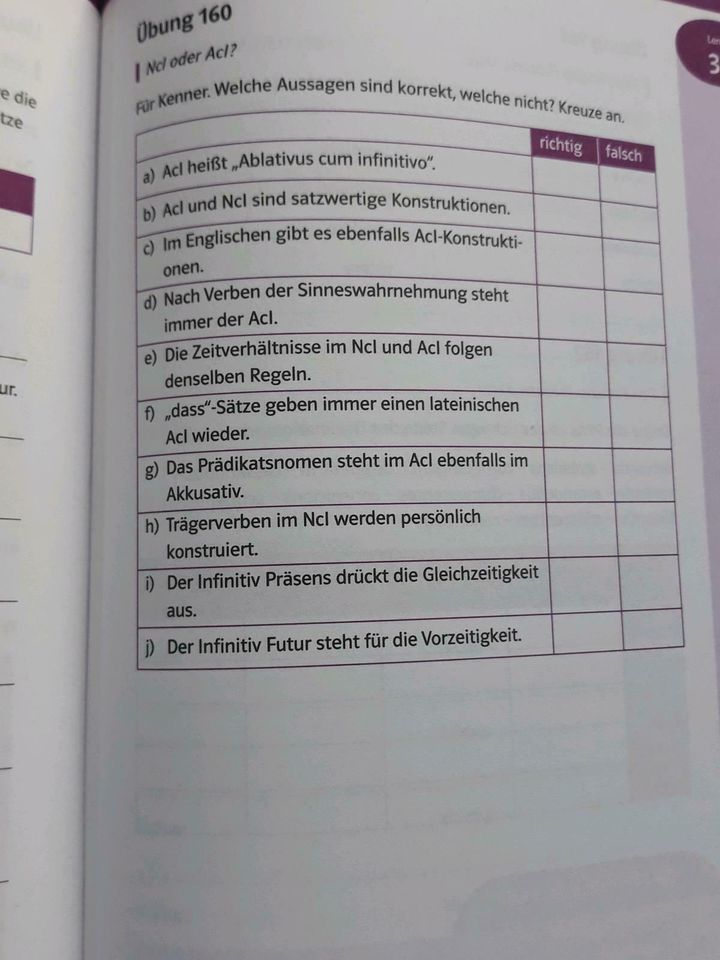 Lateinübungen 1.-4. Lernjahr in Stuttgart