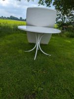 Garten und Camping Tisch 100 cm Durchmesser rund weiß Nordrhein-Westfalen - Wettringen Vorschau