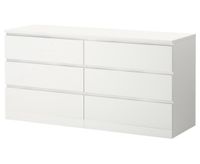 Malm Kommode 6 Schubladen weiß 160 Glasplatte Nürnberg (Mittelfr) - Mitte Vorschau