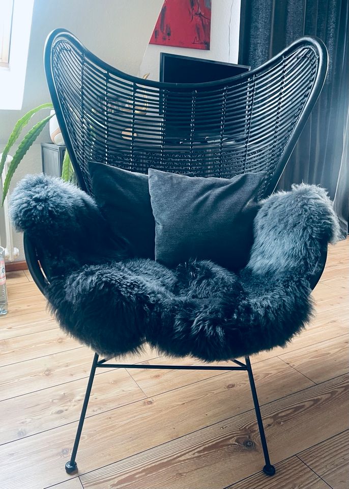 Original HK living Egg chair Rattan schwarz in Berlin