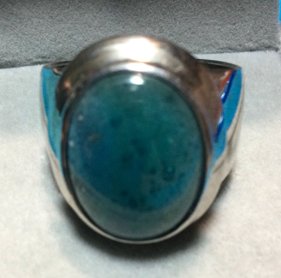 Toller massiver Ring mit Larimar,925 Sterlingsilber in Ludwigshafen