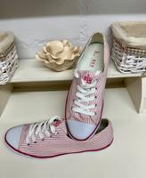 Sneaker Ralph Lauren Gr. 40 Rosa Weiß gestreift Schleswig-Holstein - Lentföhrden Vorschau
