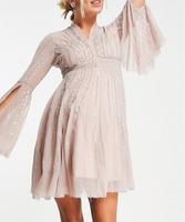 Umstandskleid Abendkleid Schwangerschaft Gr 38 in rose mit Strass Bayern - Thierhaupten Vorschau