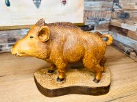 Holzfigur geschnitzt, Wildschwein, Keiler, Jagd, Figur Niedersachsen - Wolfsburg Vorschau