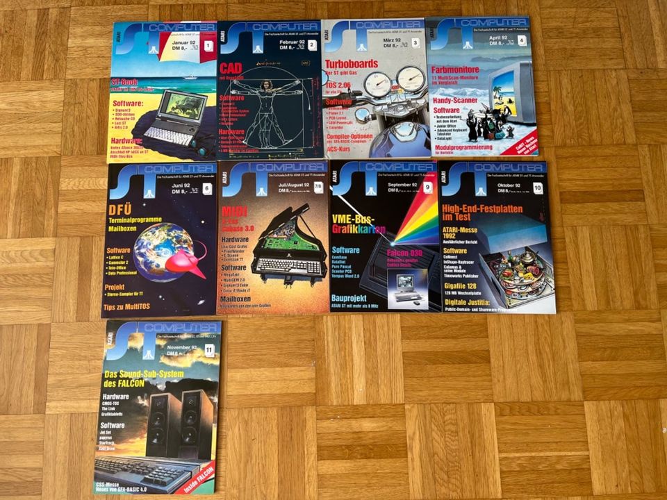 ST Computer - Fachmagazin für Atari ST, 9 Ausgaben von 1992 in Wilhelmshaven