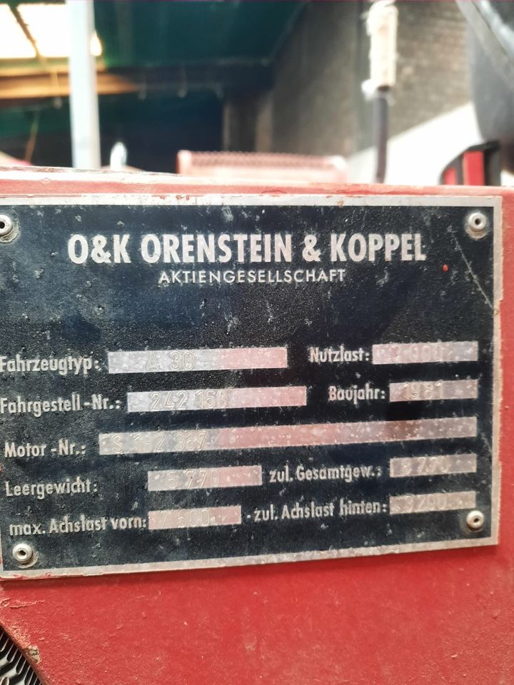 Stapler A30 von  Orenstein & Koppel in Neustadt an der Aisch