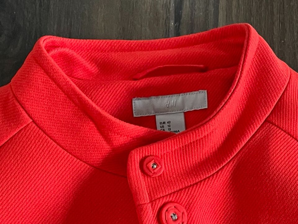 H&M Mantel Kurzmantel Gr.42 rot-orange in Blankenheim