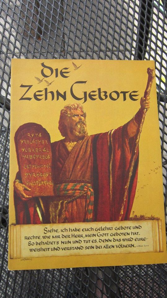 1957 Heft zum monumetalen Film "Die zehn Gebote", Kuvertversand in Ammerbuch