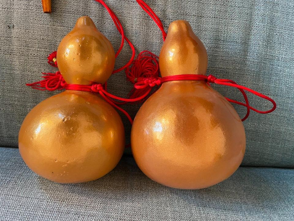 Kalebassen Afrikanisches Musikinstrument Kürbisform gold in Karlsruhe