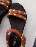 Leder Sandalen braun mit Nieten von SOLDINI - Made in Italy - 36 Nordrhein-Westfalen - Hagen Vorschau