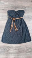 Mini Kleid trägerlos schwarz mit Gürtel und Muster Duisburg - Rheinhausen Vorschau