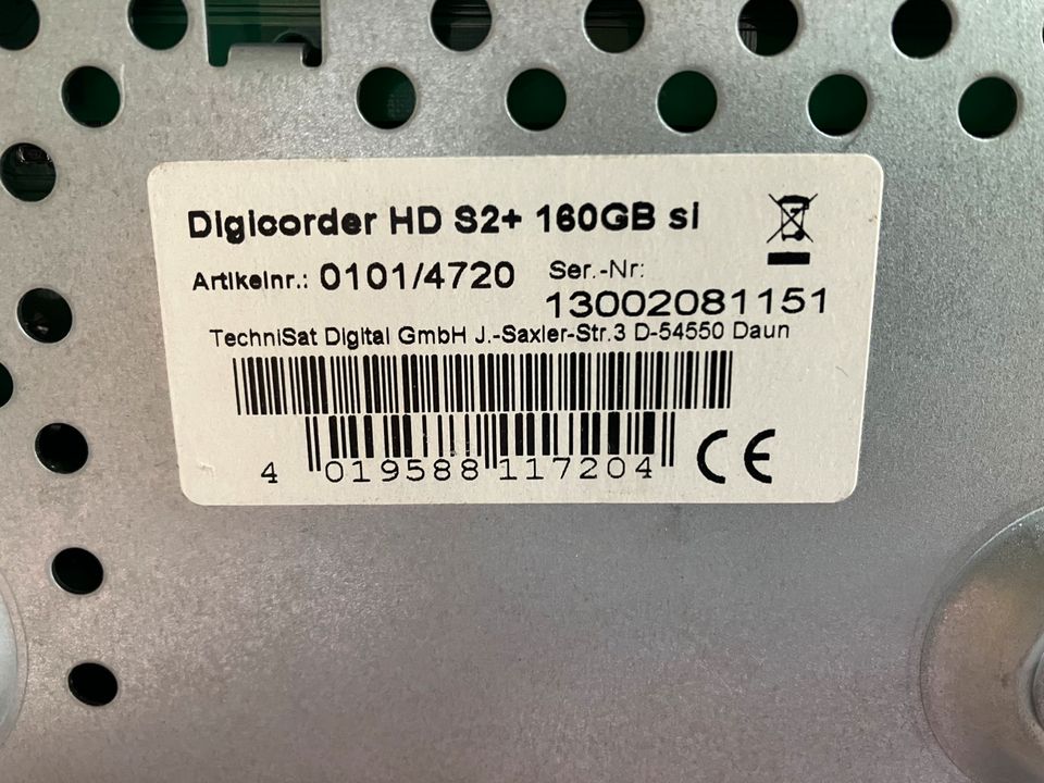 DigiCorder HD S2 Plus von technisat in Gladbeck