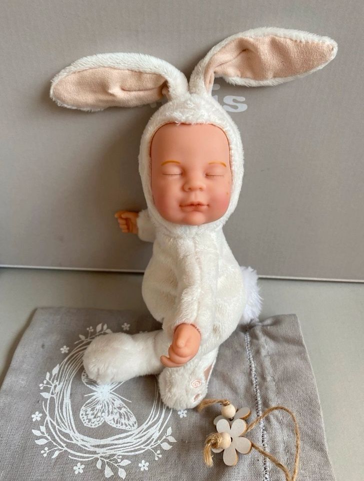 ANNE GEDDES weiche Babypuppe Puppe Beany Hase weiß Ostern Plüsch in Stadthagen