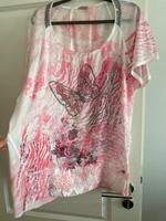 Tredy Bluse shirt gr 48 pink weiß 46 Hessen - Bruchköbel Vorschau