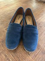 S‘Oliver Slipper Gr. 38 Velourleder Blau Niedersachsen - Barßel Vorschau