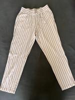 Vero Moda Damen Stoffhose Leinenähnlich Gestreift Beige Gr. S Niedersachsen - Wilhelmshaven Vorschau