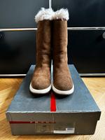 PRADA Wildleder Fellstiefel beige Größe 39 Bayern - Würzburg Vorschau